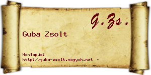 Guba Zsolt névjegykártya